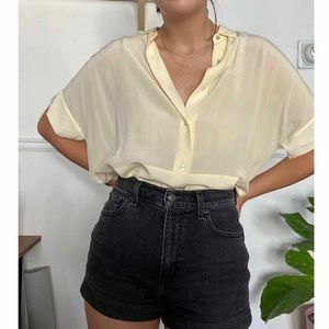 Everlane Clean Silk Short Sleeve Square Shirt 2